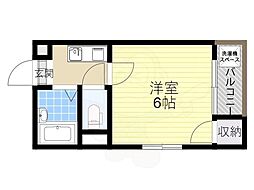 南海線 堺駅 徒歩13分の賃貸マンション 4階1Kの間取り
