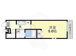 南海線 湊駅 徒歩4分の賃貸アパート 1階1Kの間取り