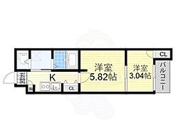 シーエムアンイースト 2Kの間取図画像