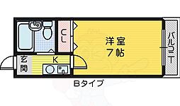 リベラル堺 1Kの間取図画像