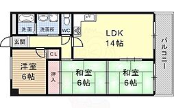 レグルス堺東 3LDKの間取図画像