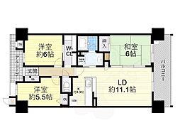 ザ・プレイス中百舌鳥EAST 3LDKの間取図画像