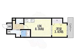 FREEDOM residence堺寺地町 1LDKの間取図画像