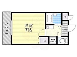 メゾンエスト 1Kの間取図画像