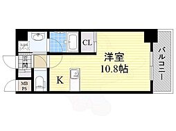 サザンクレスト堺東 ワンルームの間取図画像