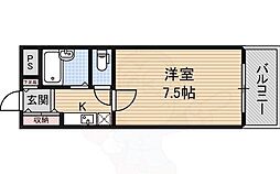 宿院ピア2 1Kの間取図画像