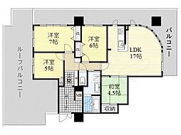 フェニックス堺東 4LDKの間取図画像