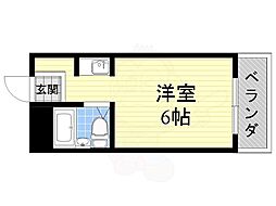 ゴールドクレスト 1Kの間取図画像