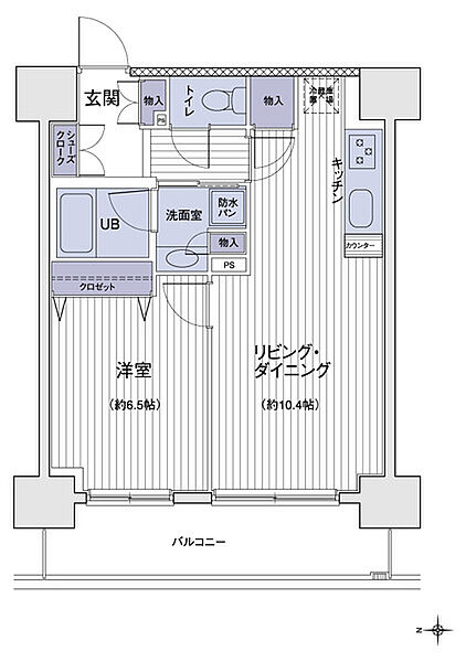 エスティメゾン大島 1405｜東京都江東区大島５丁目(賃貸マンション1LDK・14階・44.40㎡)の写真 その2