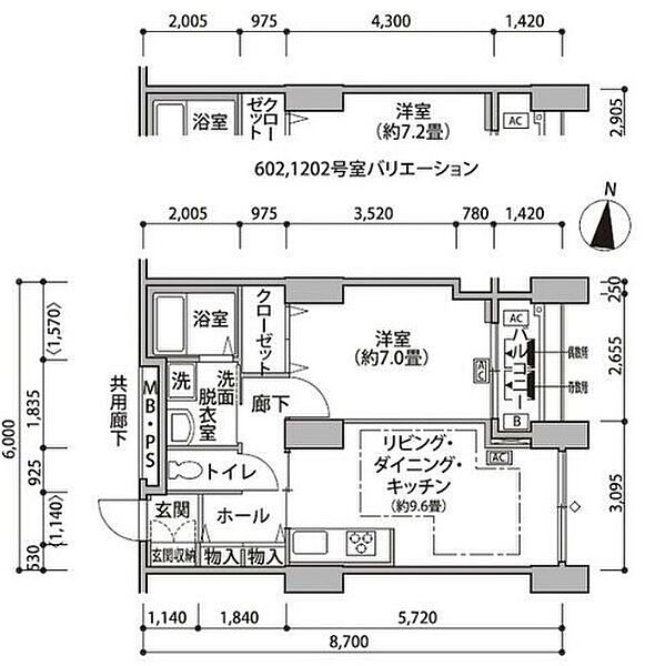 東雲キャナルコートCODAN14号棟 1202｜東京都江東区東雲１丁目(賃貸マンション1LDK・12階・46.56㎡)の写真 その2