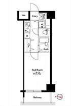 スクエア潮見 708 ｜ 東京都江東区潮見２丁目9-16（賃貸マンション1K・7階・22.50㎡） その2