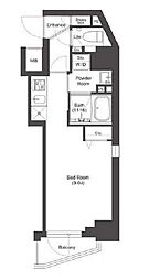 コンフォリア門前仲町サウス 3階ワンルームの間取り