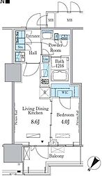 晴海フラッグ ポートビレッジ A棟（HARUMI FLAG） 11階1LDKの間取り