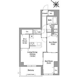 コンフォリア・リヴ豊洲キャナル 2階3LDKの間取り