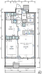パークタワー勝どきサウス 49階2LDKの間取り