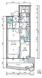 パークタワー勝どきミッド 1LDKの間取図画像