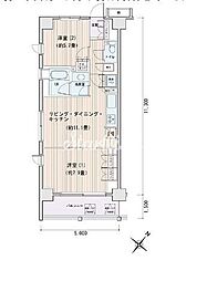 エスティメゾン豊洲レジデンスE棟 2LDKの間取図画像