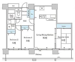 セルリアンホームズ勝どき 3LDKの間取図画像