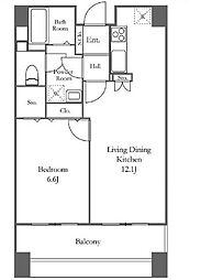 リバーシティ21イーストタワーズ2 1LDKの間取図画像