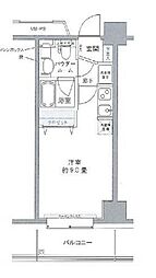 プライムアーバン豊洲 ワンルームの間取図画像