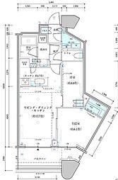 パークタワー勝どきサウス 2LDKの間取図画像
