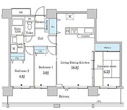 セルリアンホームズ勝どき 3LDKの間取図画像