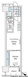 ロイヤルパークス有明 1LDKの間取図画像