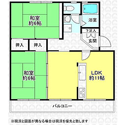 狭山台第一公団マンション 2LDKの間取り
