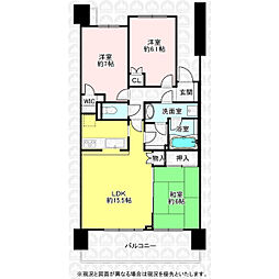 レクセルガーデン所沢けやきの杜 3LDKの間取図画像