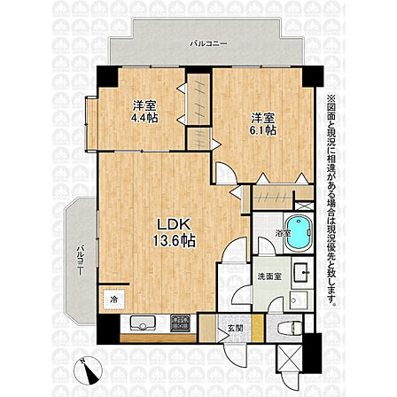 2LDK 間取り