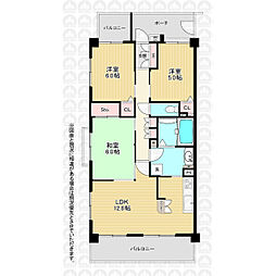 グーディッシュ川越アルバートル 3LDKの間取図画像
