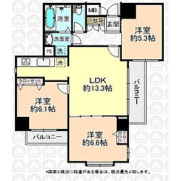 サーパス和光 3LDKの間取図画像