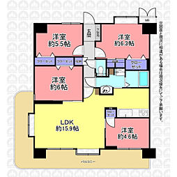 シャルマンコーポ第3朝霞 4LDKの間取図画像