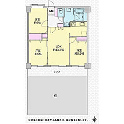 サンライズマンション田無第3 3LDKの間取図画像
