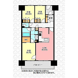 フォレストレジデンス 3LDKの間取図画像