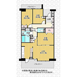 レクセルプラッツァみずほ台 3LDKの間取図画像