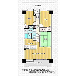 メゾン上福岡 3LDKの間取図画像