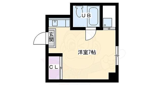 ウィッシュ河原町 203｜京都府京都市東山区大和大路通四条下る２丁目亀井町(賃貸マンション1R・2階・19.22㎡)の写真 その2