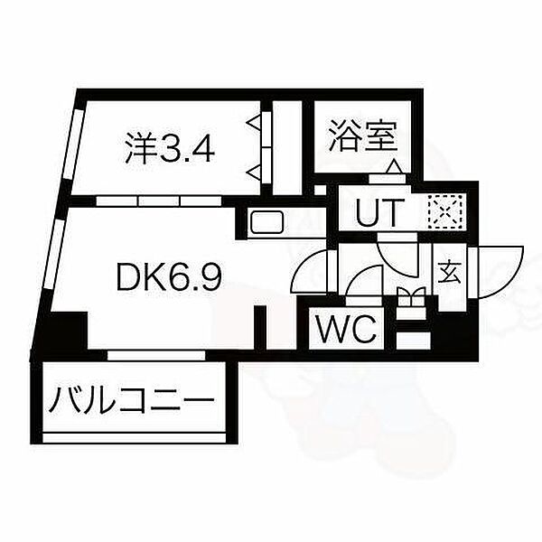 ファステート京都東寺グラン 204｜京都府京都市南区西九条唐戸町(賃貸マンション1DK・2階・28.34㎡)の写真 その2