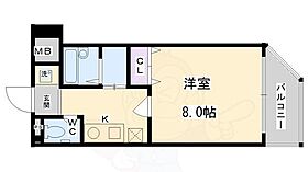 京都府京都市左京区下鴨前萩町（賃貸マンション1K・7階・24.86㎡） その2