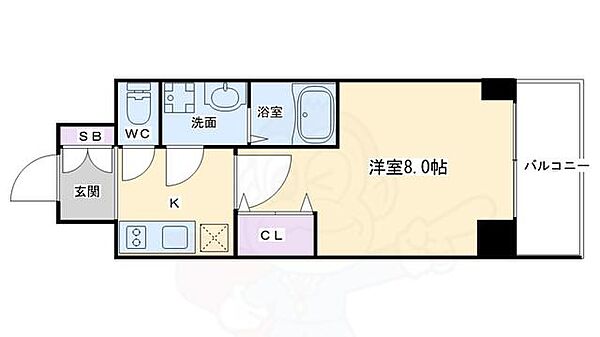 エスリード京都吉祥院 504｜京都府京都市南区吉祥院西ノ庄東屋敷町(賃貸マンション1K・5階・25.92㎡)の写真 その2