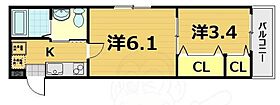 ＷＥＳＴ9五条烏丸 201 ｜ 京都府京都市下京区油小路通楊梅下る卜味金仏町（賃貸マンション2K・2階・26.93㎡） その2