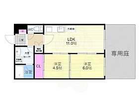 京都府京都市左京区上高野諸木町（賃貸マンション2LDK・1階・46.60㎡） その2