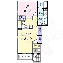 レジデンス カレント A  ｜ 京都府京都市伏見区向島吹田河原町47番（賃貸アパート1LDK・1階・46.49㎡） その2