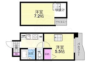 京都府京都市下京区西洞院通松原下る永倉町（賃貸マンション1K・6階・19.00㎡） その2