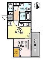 (仮称)D-room田中西春菜町  ｜ 京都府京都市左京区田中西春菜町（賃貸アパート1DK・2階・27.73㎡） その2