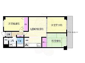 西大路ガーデンハイツ 808 ｜ 京都府京都市南区吉祥院九条町（賃貸マンション3LDK・8階・70.93㎡） その2