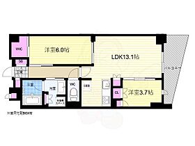 京都府京都市上京区今出川通新町西入弁財天町（賃貸マンション2LDK・4階・55.49㎡） その2