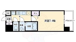 プレサンスTHE KYOTO 流雅 6階1Kの間取り