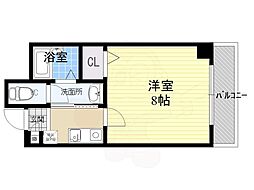 サムティ上堀川 6階1Kの間取り